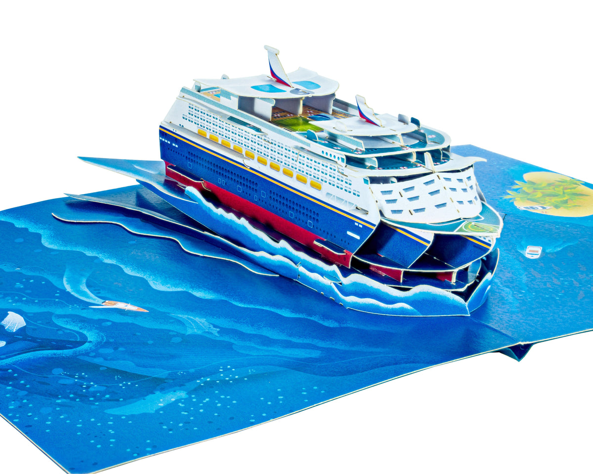 Cruise Ship - WOW 3D Pop Up Greeting Card - Image 3