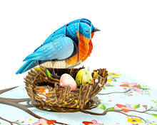 Load image into Gallery viewer, Bluebird Nest - WOW 3D Pop Up Greeting Card
