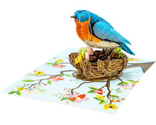 Load image into Gallery viewer, Bluebird Nest - WOW 3D Pop Up Greeting Card