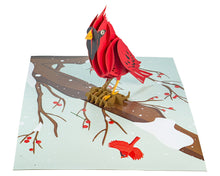Load image into Gallery viewer, Cardinal Bird - WOW 3D Pop Up Greeting Card