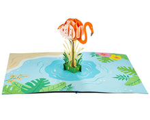 Load image into Gallery viewer, Flamingo - WOW 3D Color Pop Up Card