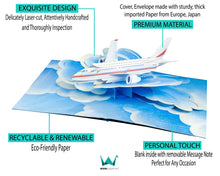 Load image into Gallery viewer, Airplane To The Sky - WOW 3D Pop Up Card