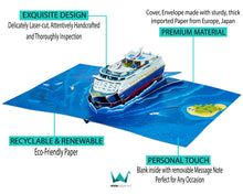 Load image into Gallery viewer, Cruise Ship - WOW 3D Pop Up Greeting Card