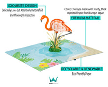 Load image into Gallery viewer, Flamingo - WOW 3D Color Pop Up Card