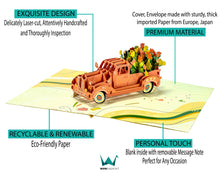 Load image into Gallery viewer, Tulip Flower Truck - WOW 3D Pop Up Greeting Card