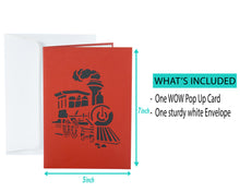 Load image into Gallery viewer, Classic Steam Train - 3D Pop Up Greeting Card