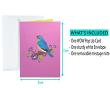 Load image into Gallery viewer, Eastern Bluebird - WOW 3D Pop Up Greeting Card
