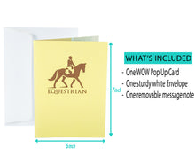 Load image into Gallery viewer, Horse Jumping Equestrian - WOW 3D Pop Up Greeting Card