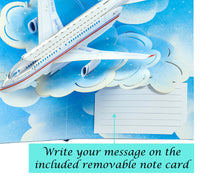 Load image into Gallery viewer, Airplane To The Sky - WOW 3D Pop Up Card