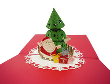 Load image into Gallery viewer, Christmas Santa, Giftboxes, Tree