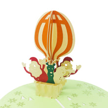Load image into Gallery viewer, Hot Air Balloon - Christmas Pop Up Card