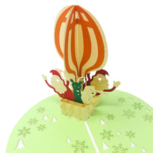 Load image into Gallery viewer, Hot Air Balloon - Christmas Pop Up Card