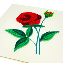 Load image into Gallery viewer, Rose Flower Quilling Card