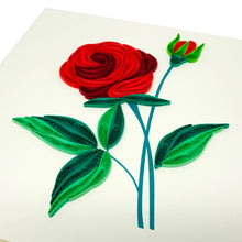 Load image into Gallery viewer, Rose Flower Quilling Card