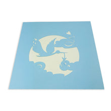 Load image into Gallery viewer, Baby and Stork (Blue) - WOW 3D Pop Up Card
