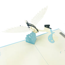 Load image into Gallery viewer, Baby and Stork (Blue) - WOW 3D Pop Up Card