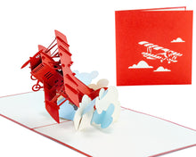 Load image into Gallery viewer, Red Airplane - WOW 3D Pop Up Card