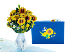 Load image into Gallery viewer, Sunflower Vase - WOW 3D Pop Up Greeting Card