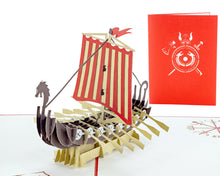 Load image into Gallery viewer, Viking Ship - WOW 3D Pop Up Card