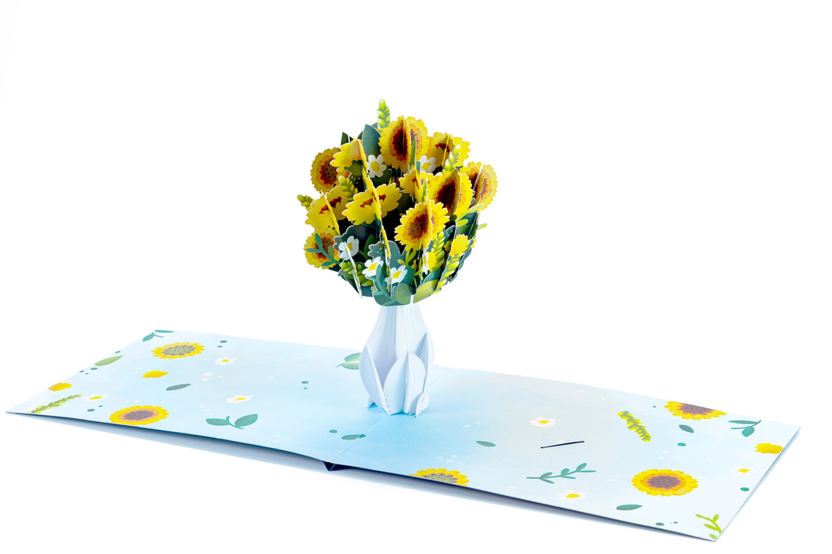 Sunflower Vase - WOW 3D Pop Up Greeting Card – WOW Pop Up Card