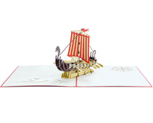 Load image into Gallery viewer, Viking Ship - WOW 3D Pop Up Card