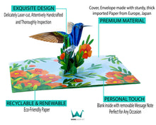 Load image into Gallery viewer, Hummingbird - WOW 3D Pop Up Greeting Card