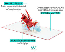 Load image into Gallery viewer, Red Airplane - WOW 3D Pop Up Card