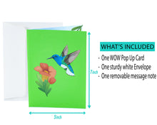 Load image into Gallery viewer, Hummingbird - WOW 3D Pop Up Greeting Card