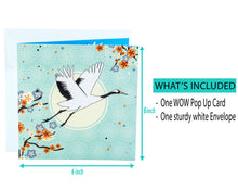 Load image into Gallery viewer, Crane - WOW 3D Color Pop Up Card