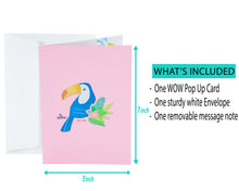 Load image into Gallery viewer, Toucan Bird - WOW 3D Pop Up Greeting Card
