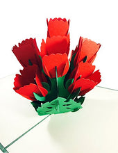 Load image into Gallery viewer, Red Tulip Flower - Pop Up Card