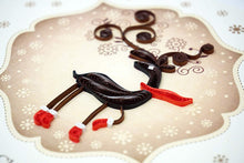 Load image into Gallery viewer, Reindeer Quilling Card