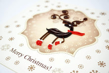 Load image into Gallery viewer, Reindeer Quilling Card