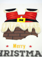 Load image into Gallery viewer, Santa stuck in Chimney Quilling Card
