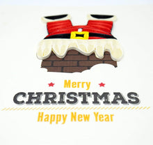Load image into Gallery viewer, Santa stuck in Chimney Quilling Card