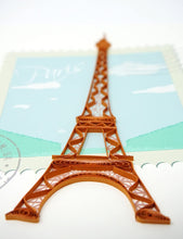 Load image into Gallery viewer, Eiffel Tower Quilling Card
