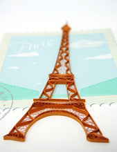 Load image into Gallery viewer, Eiffel Tower Quilling Card