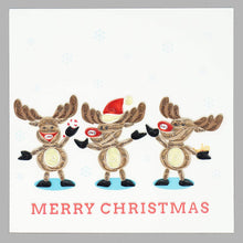 Load image into Gallery viewer, 3 Reindeers Quilling Card