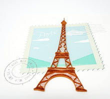 Load image into Gallery viewer, Eiffel Tower Quilling Card