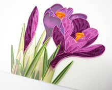 Load image into Gallery viewer, Crocus Flower Quilling Card
