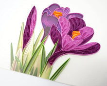 Load image into Gallery viewer, Crocus Flower Quilling Card