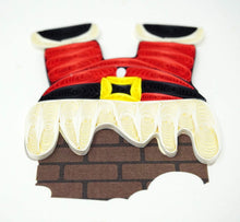 Load image into Gallery viewer, Santa stuck in Chimney Quilling Card