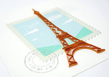 Load image into Gallery viewer, Eiffel Tower Quilling Card