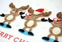 Load image into Gallery viewer, 3 Reindeers Quilling Card