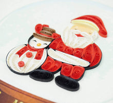 Load image into Gallery viewer, Santa & Snowman Quilling Card