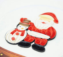 Load image into Gallery viewer, Santa & Snowman Quilling Card