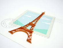 Load image into Gallery viewer, Eiffel Tower Quilling Card