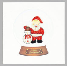 Load image into Gallery viewer, Santa & Snowman Quilling Card