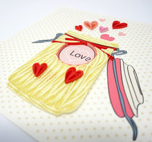 Load image into Gallery viewer, Love Jar Quilling Card
