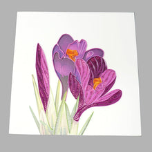 Load image into Gallery viewer, Crocus Flower Quilling Card